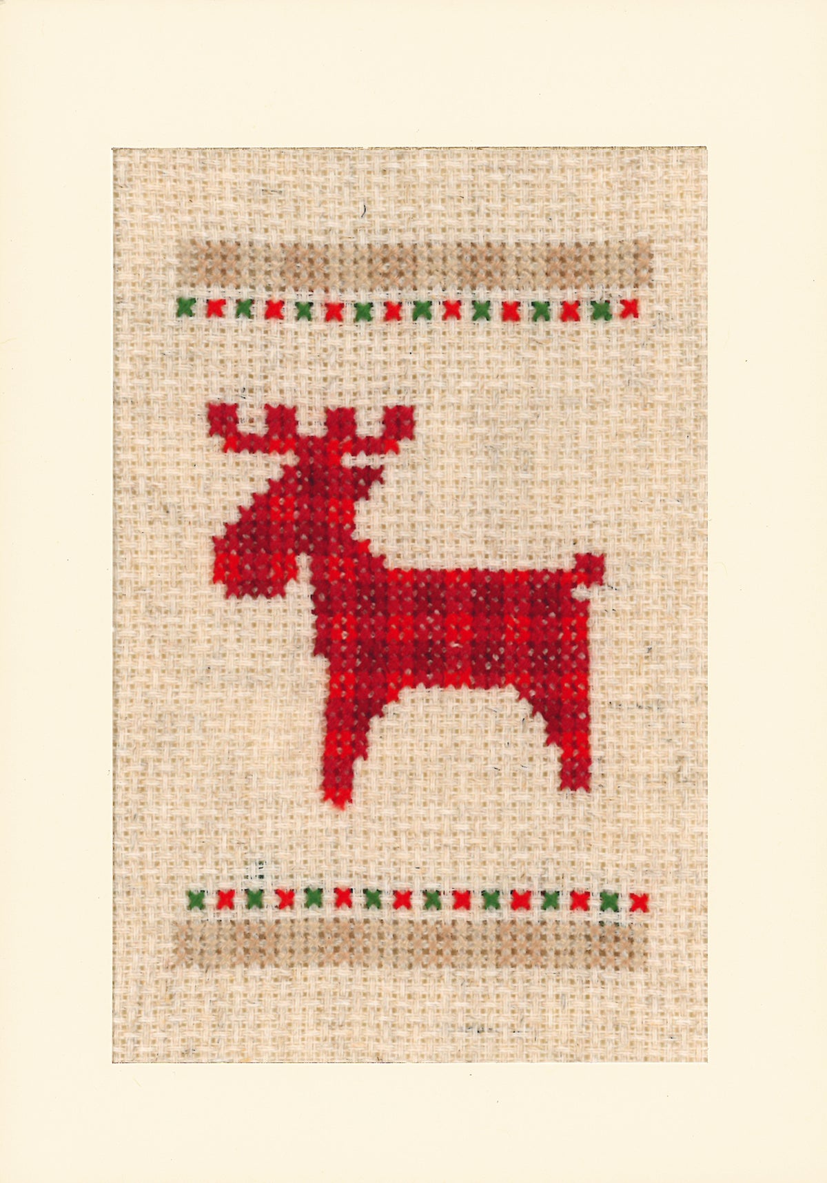 Three Vervaco cross stitch Christmas greeting cards with festive designs