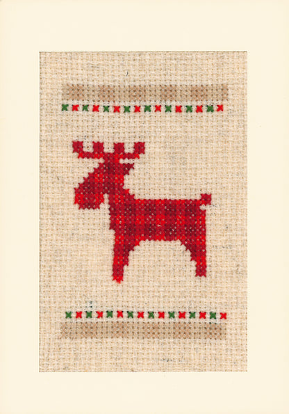 Three Vervaco cross stitch Christmas greeting cards with festive designs