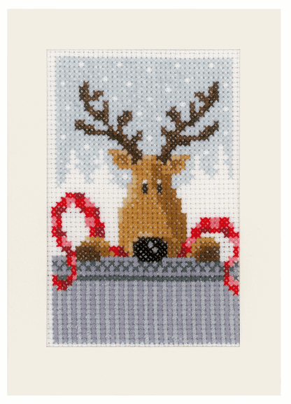 Counted Cross Stitch Greeting Card Kit - Xmas Buddies