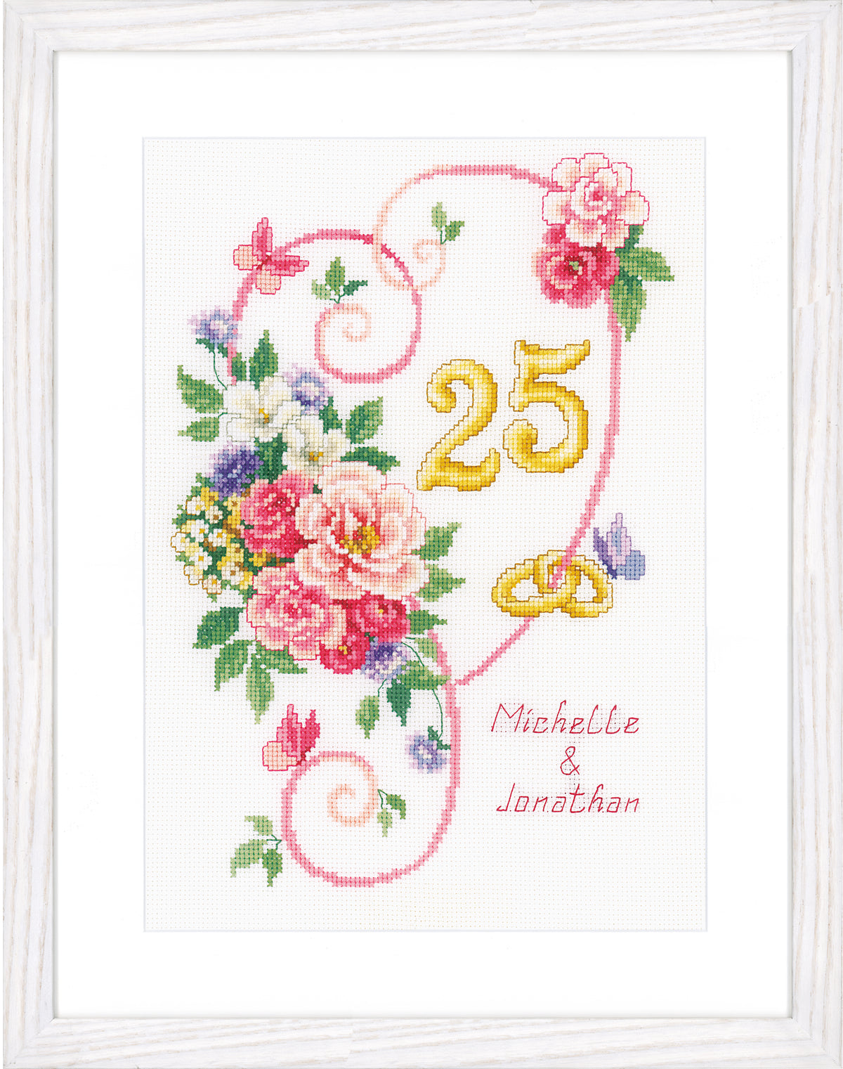Wedding anniversary counted cross stitch kit