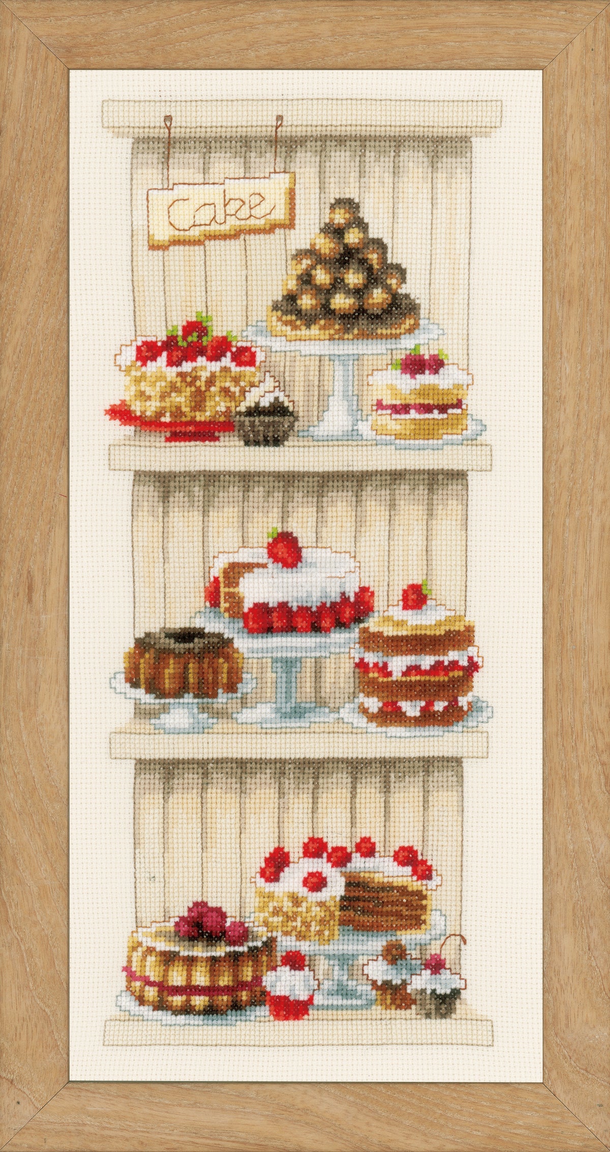 Finished cakes cross stitch design