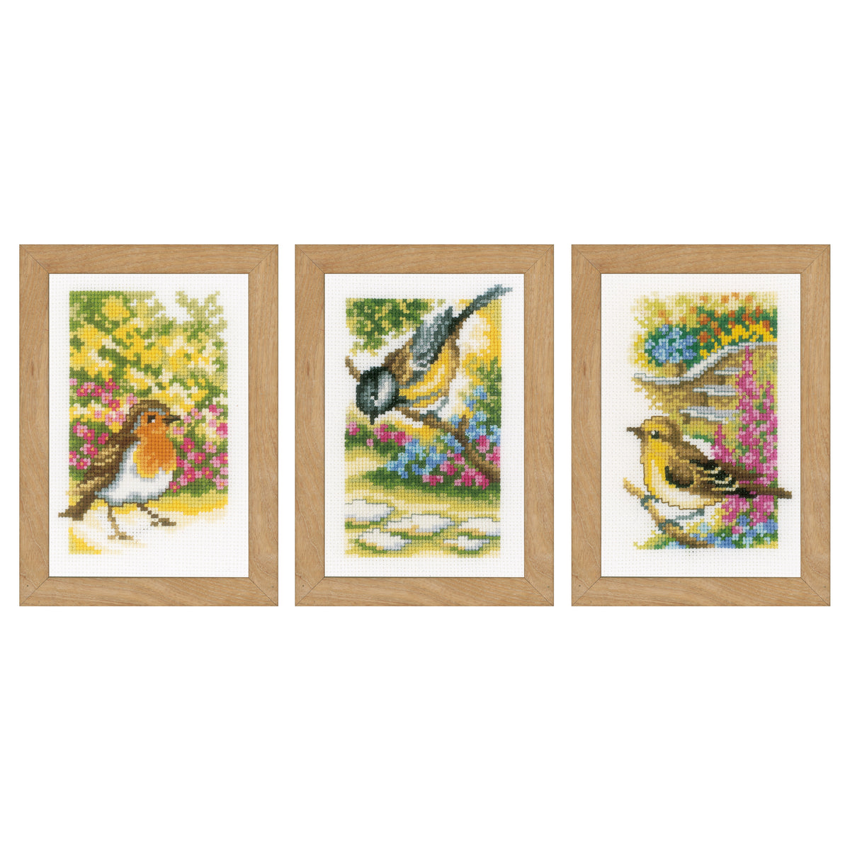 Garden Birds Miniatures counted cross stitch kit by Vervaco