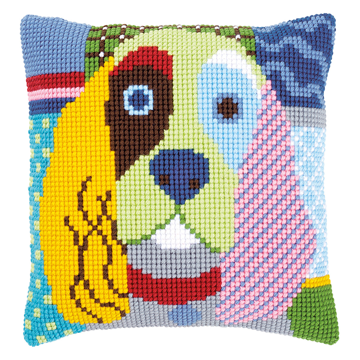 Modern Dog cross stitch cushion kit by Vervaco