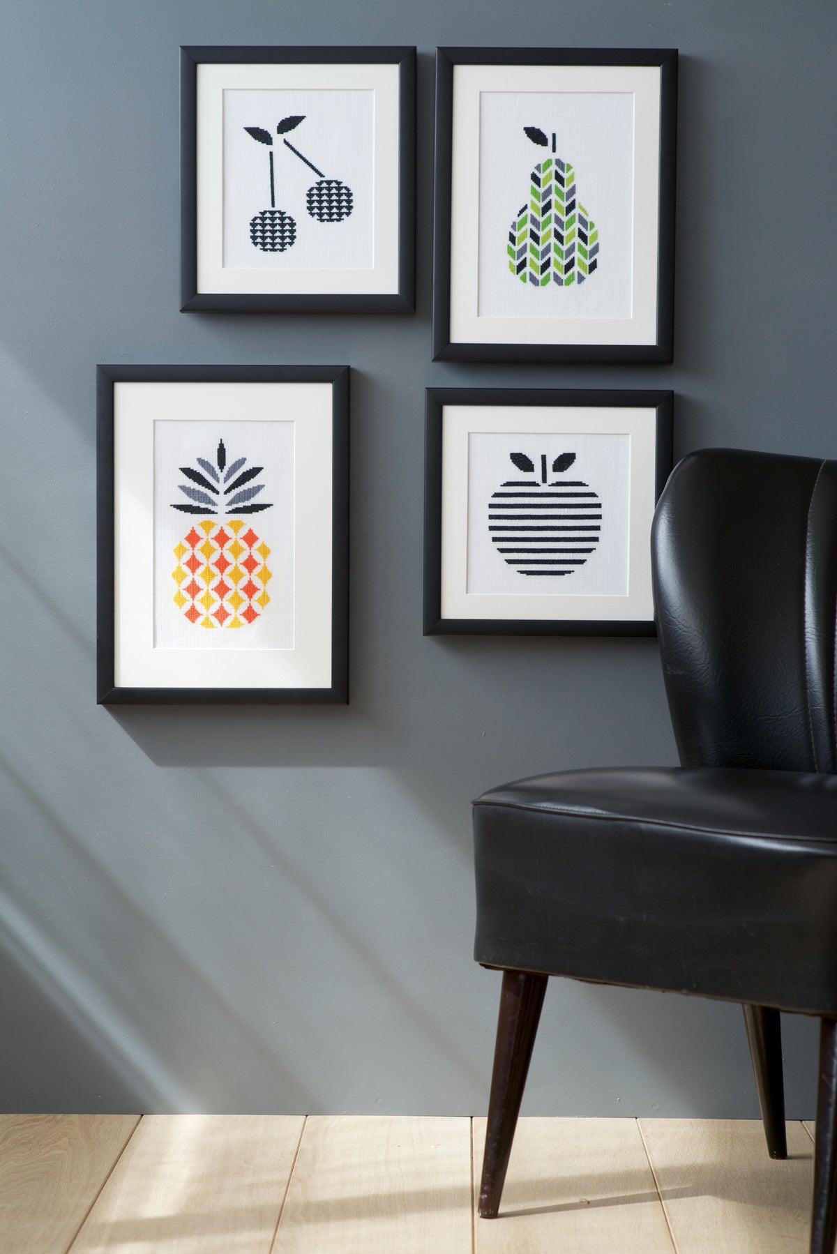 Pear counted cross stitch kit by Vervaco