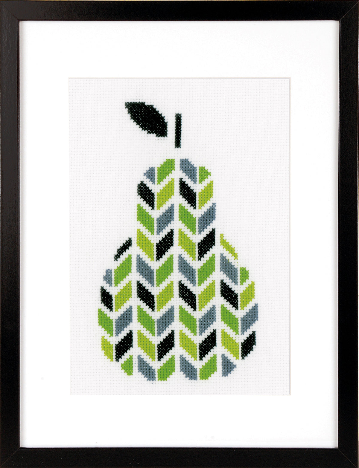 Pear counted cross stitch kit by Vervaco