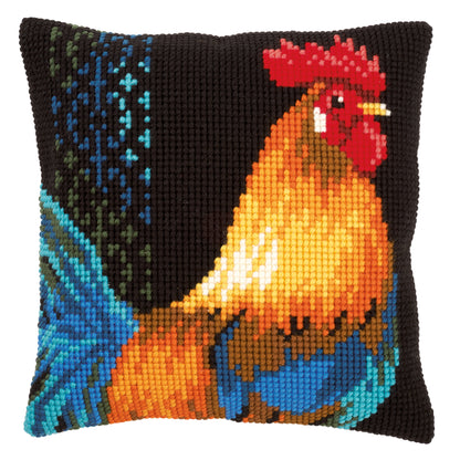 Rooster cross stitch cushion kit by Vervaco