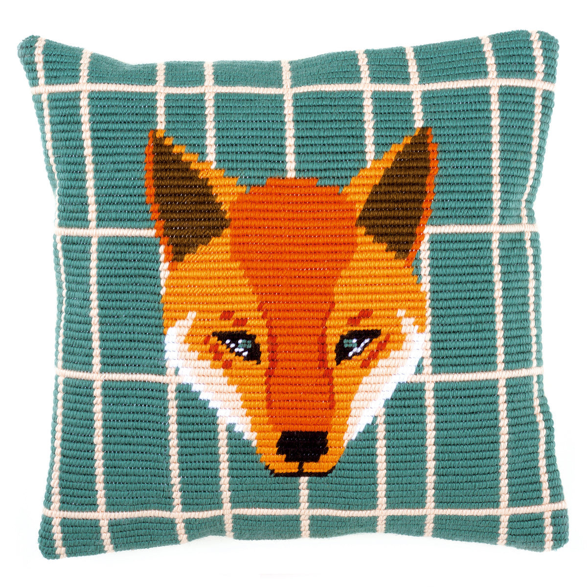 Long stitch cushion with the Gunther design