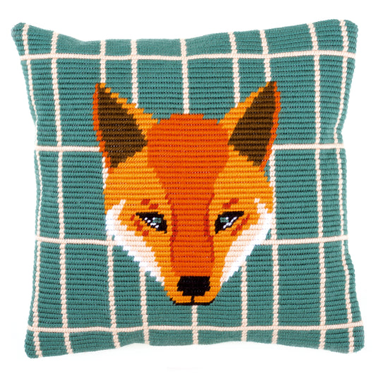 Long stitch cushion with the Gunther design