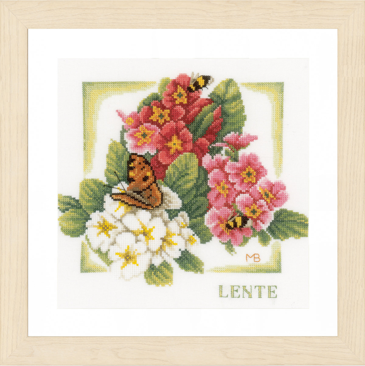 Finished Spring counted cross stitch design