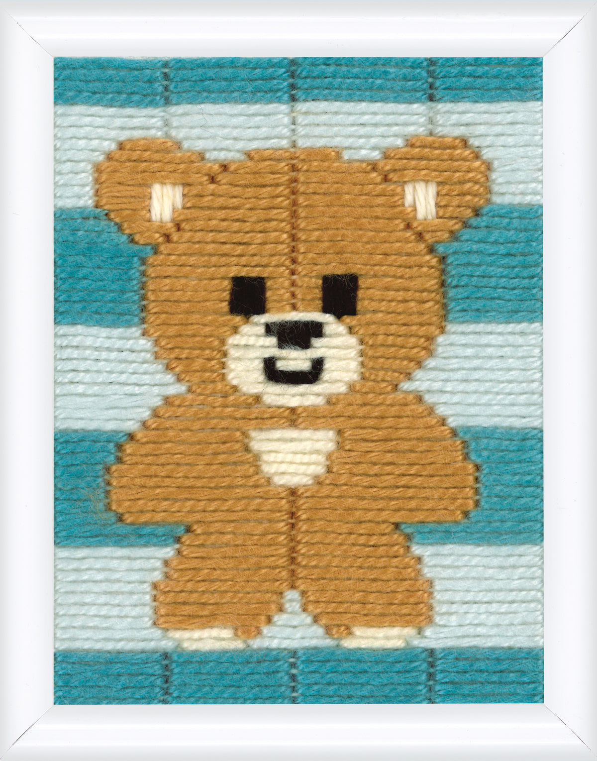 Long stitch picture of a little bear