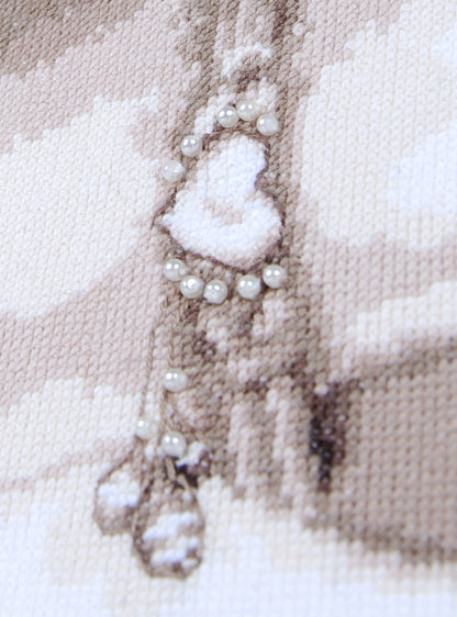 Large cross stitch picture of a mother and child