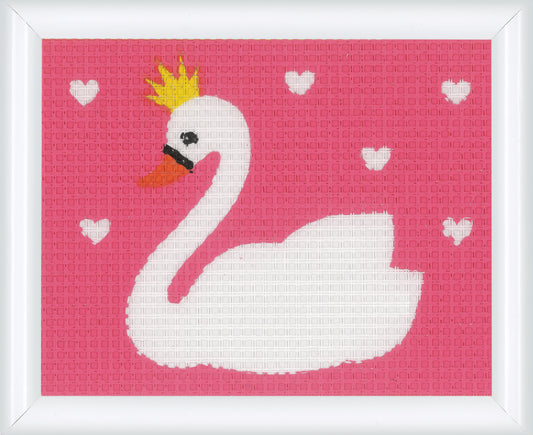 Small tapestry picture of a swan