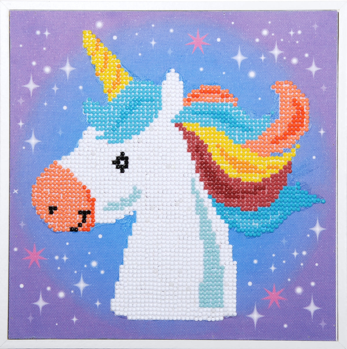Diamond painting of a unicorn