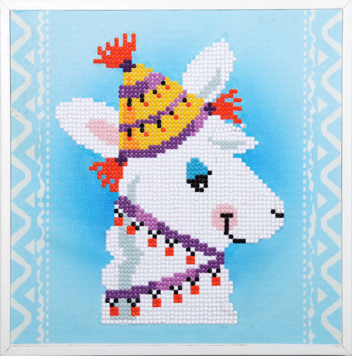 Diamond painting of a llama