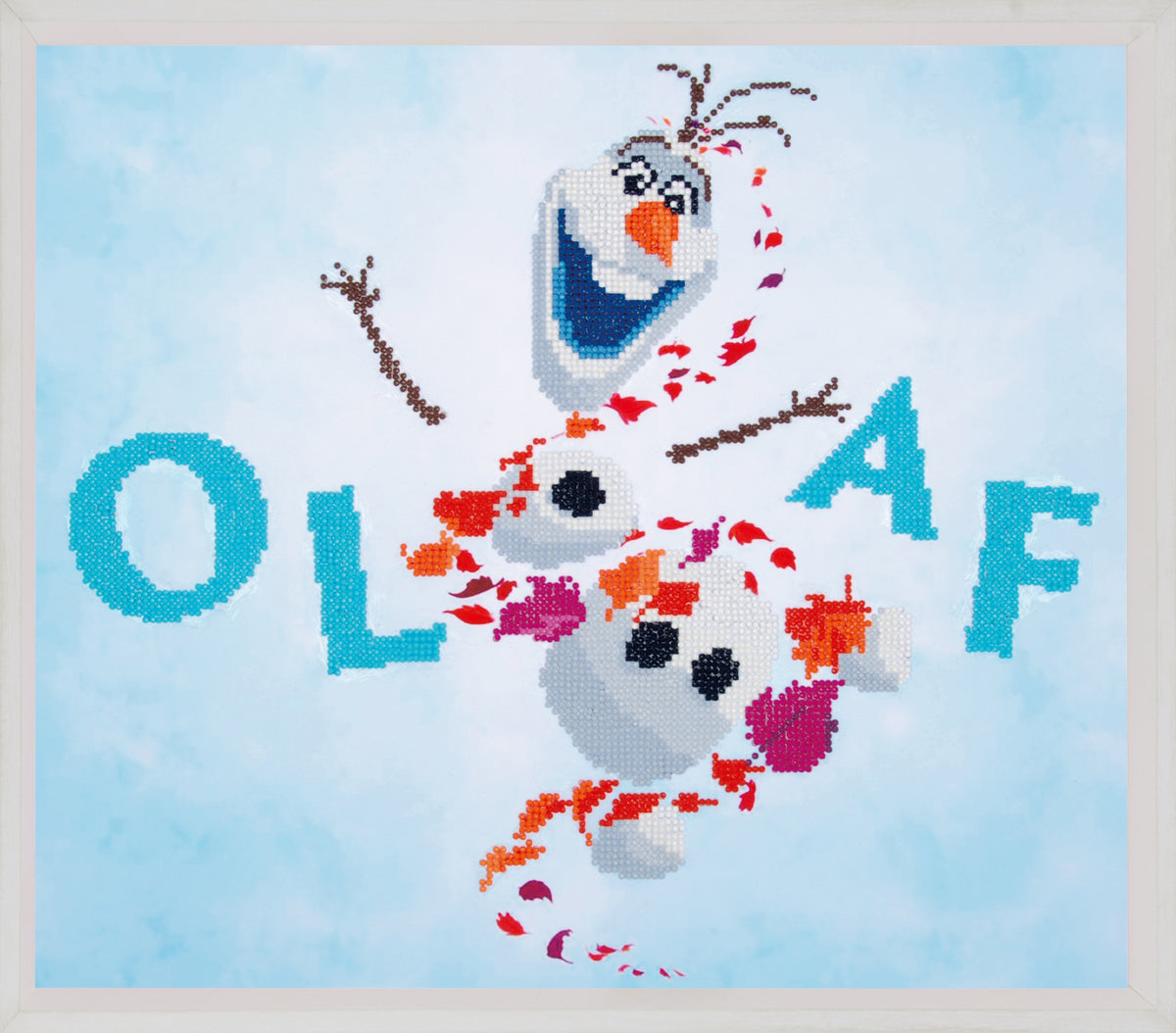 Diamond painting kit featuring Olaf from Disney Frozen 2