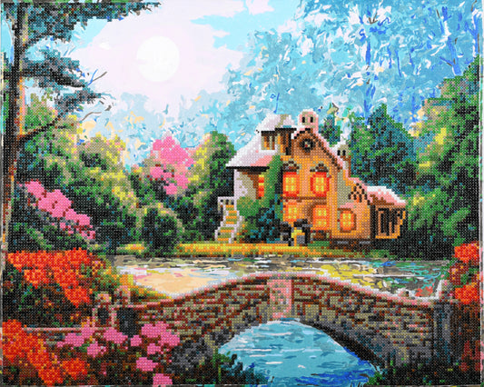 House in Garden paint by numbers and diamond painting picture