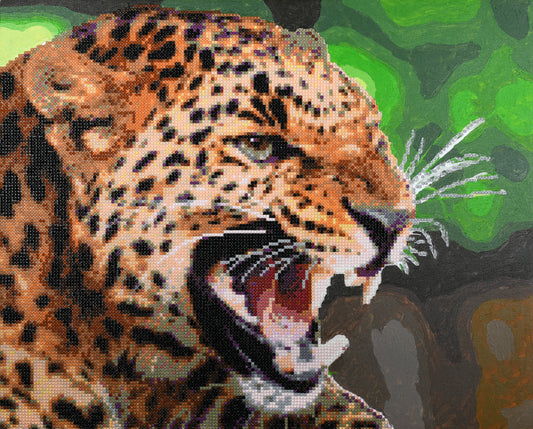 Leopard paint by numbers and diamond painting picture
