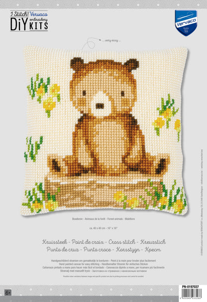 Forest Animals cross stitch cushion design