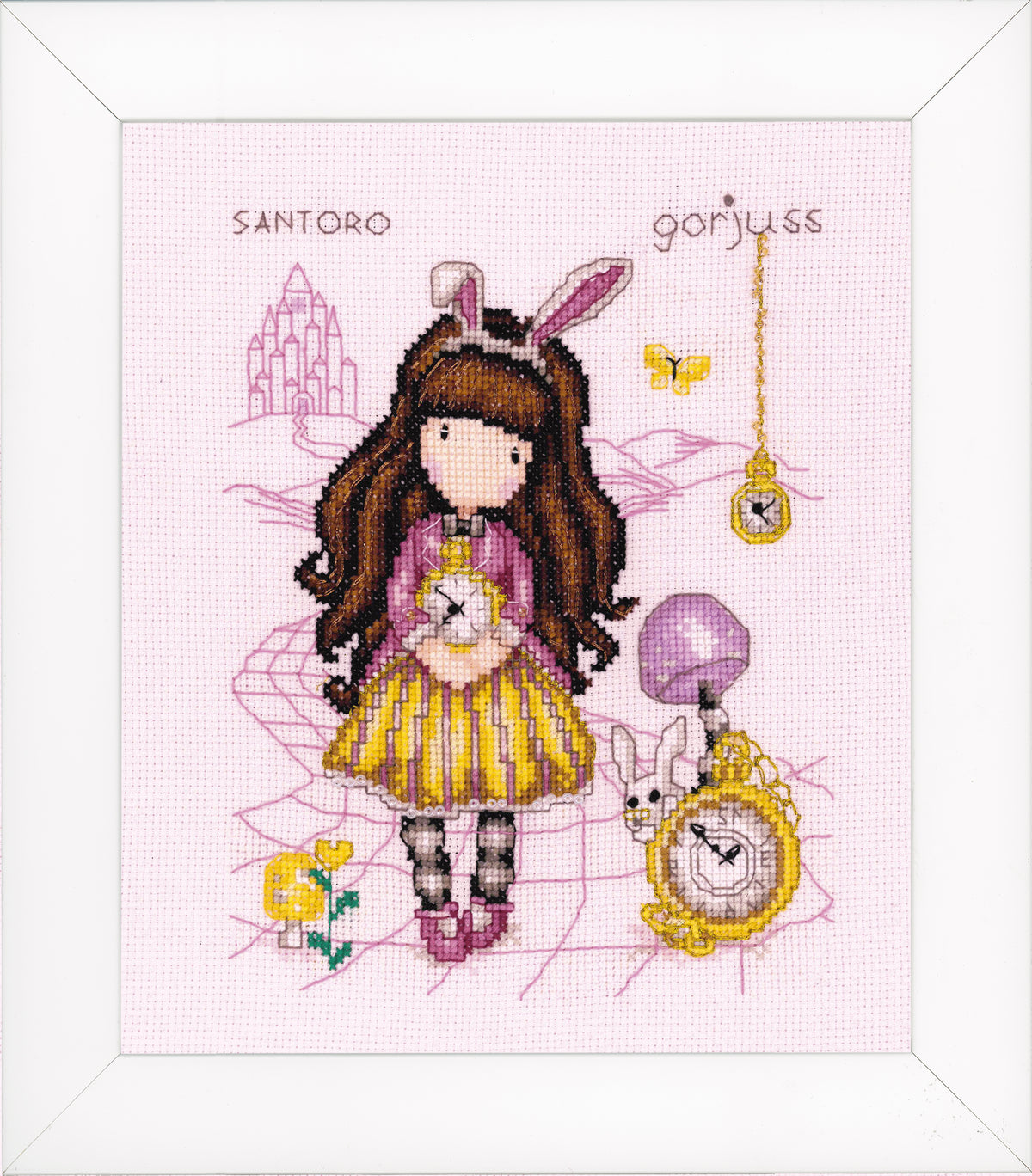 Gorjuss girl counted cross stitch design
