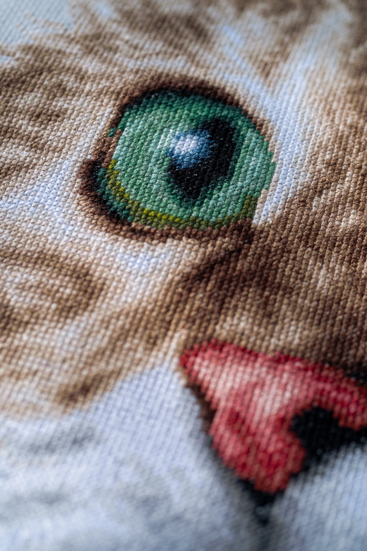 Lanarte The Purrfect Stare cross stitch kit front sheet picture