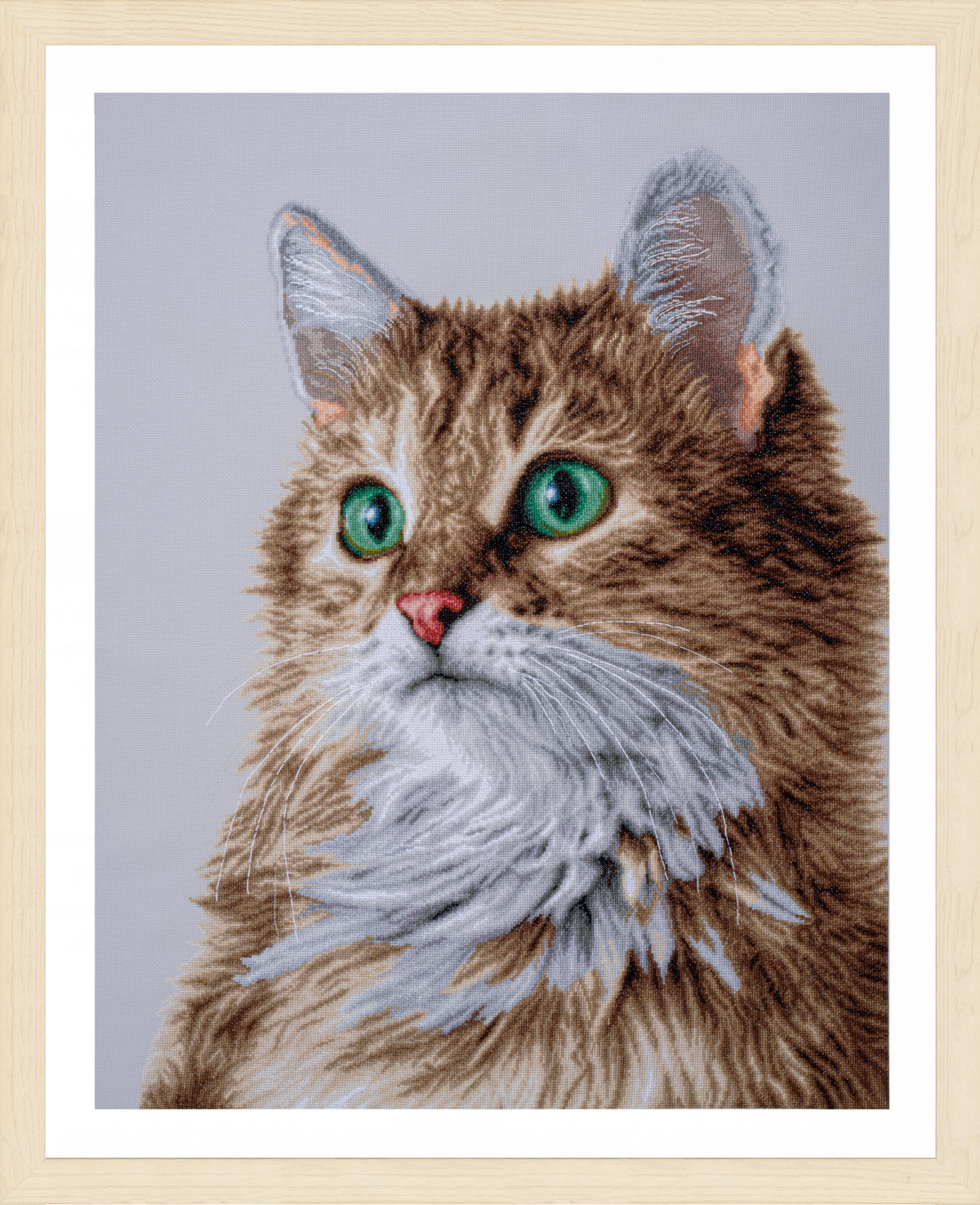 Lanarte The Purrfect Stare cross stitch kit front sheet picture