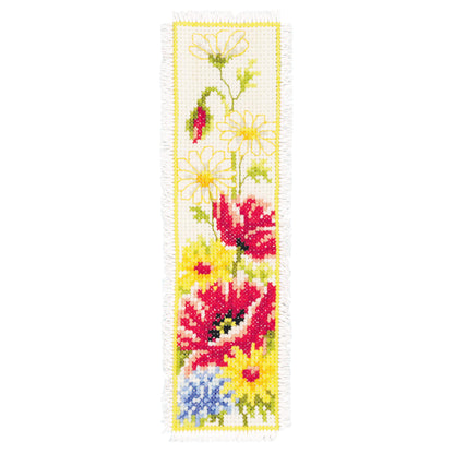 Four cross stitch bookmarks with seasonal designs