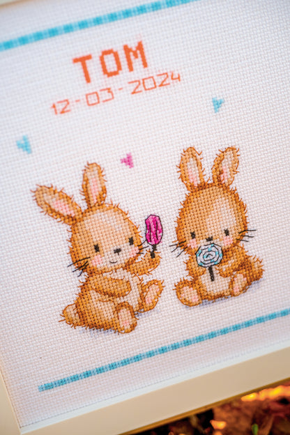 Ice cream party counted cross stitch design