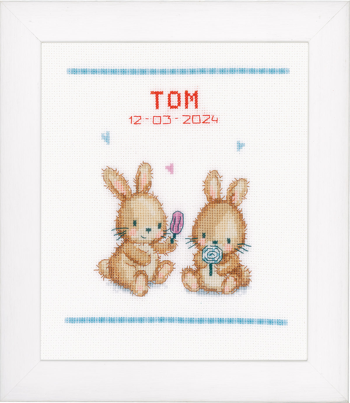 Ice cream party counted cross stitch design