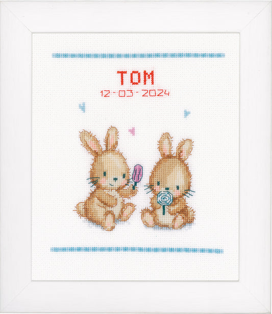 Ice cream party counted cross stitch design