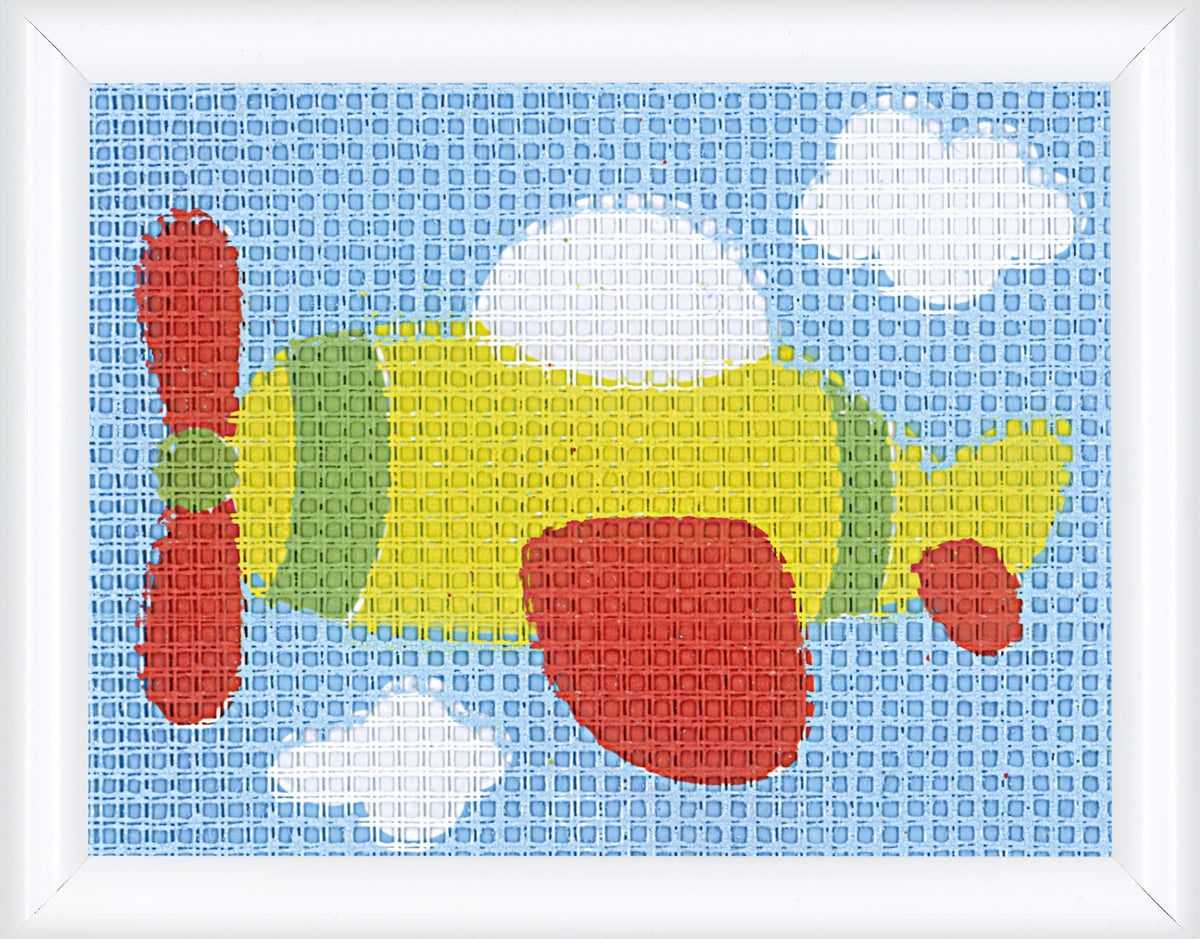 Small tapestry of a cartoon aeroplane