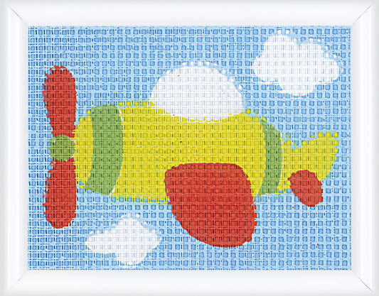 Small tapestry of a cartoon aeroplane