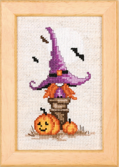 Three miniature Halloween cross stitch designs