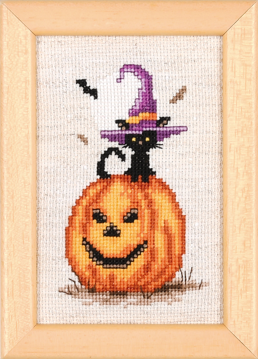 Three miniature Halloween cross stitch designs