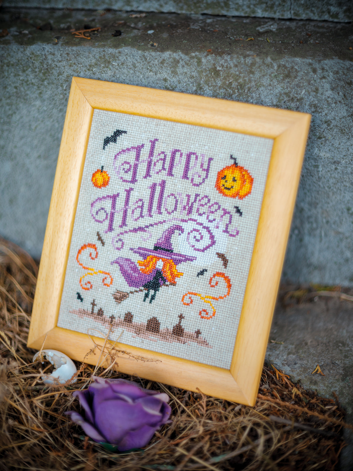 Vervaco Happy Halloween counted cross stitch kit design