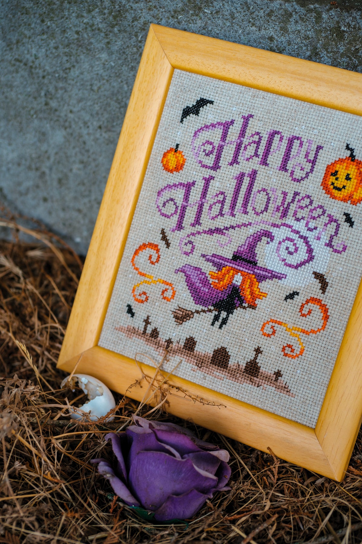 Vervaco Happy Halloween counted cross stitch kit design