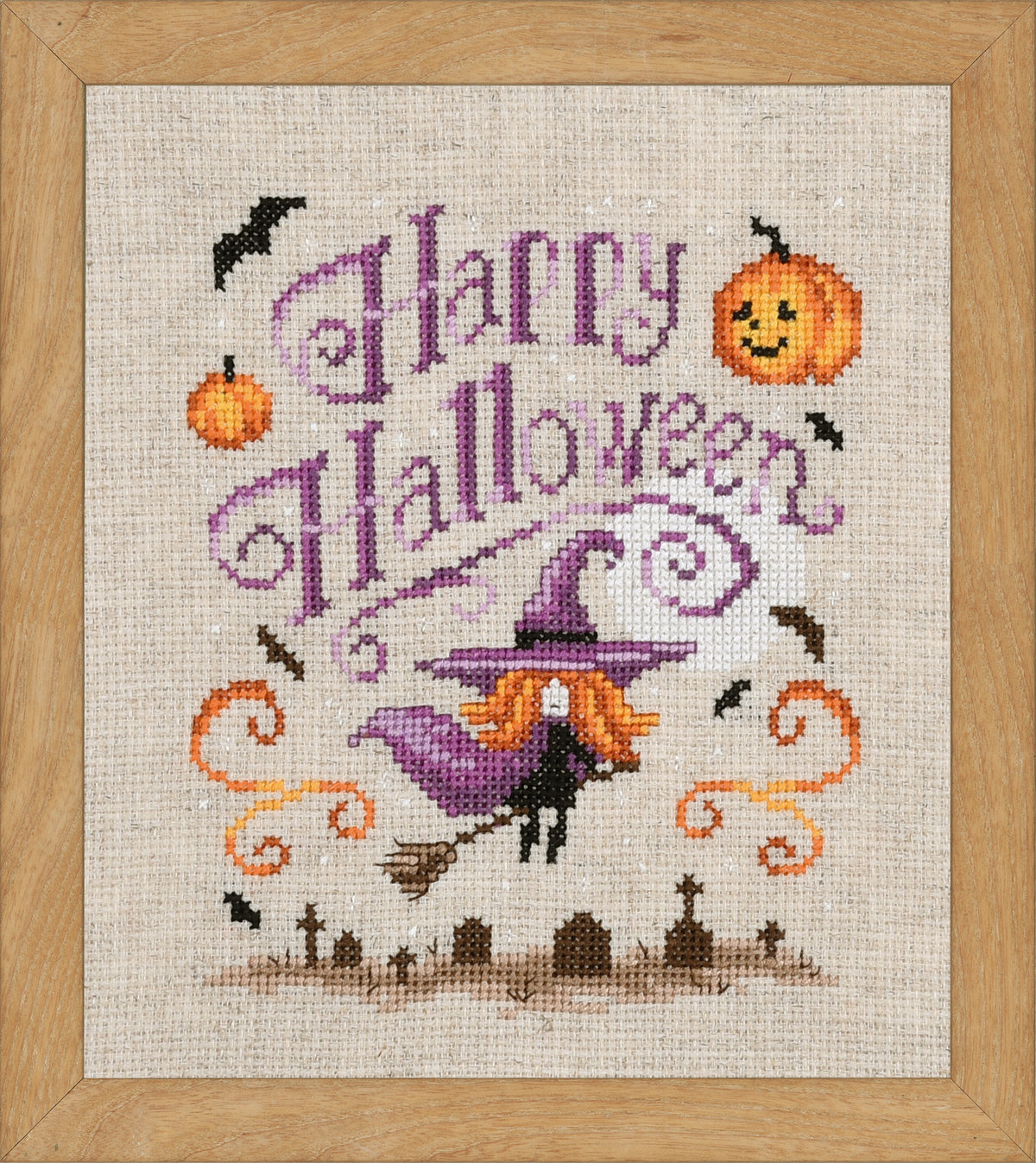 Vervaco Happy Halloween counted cross stitch kit design