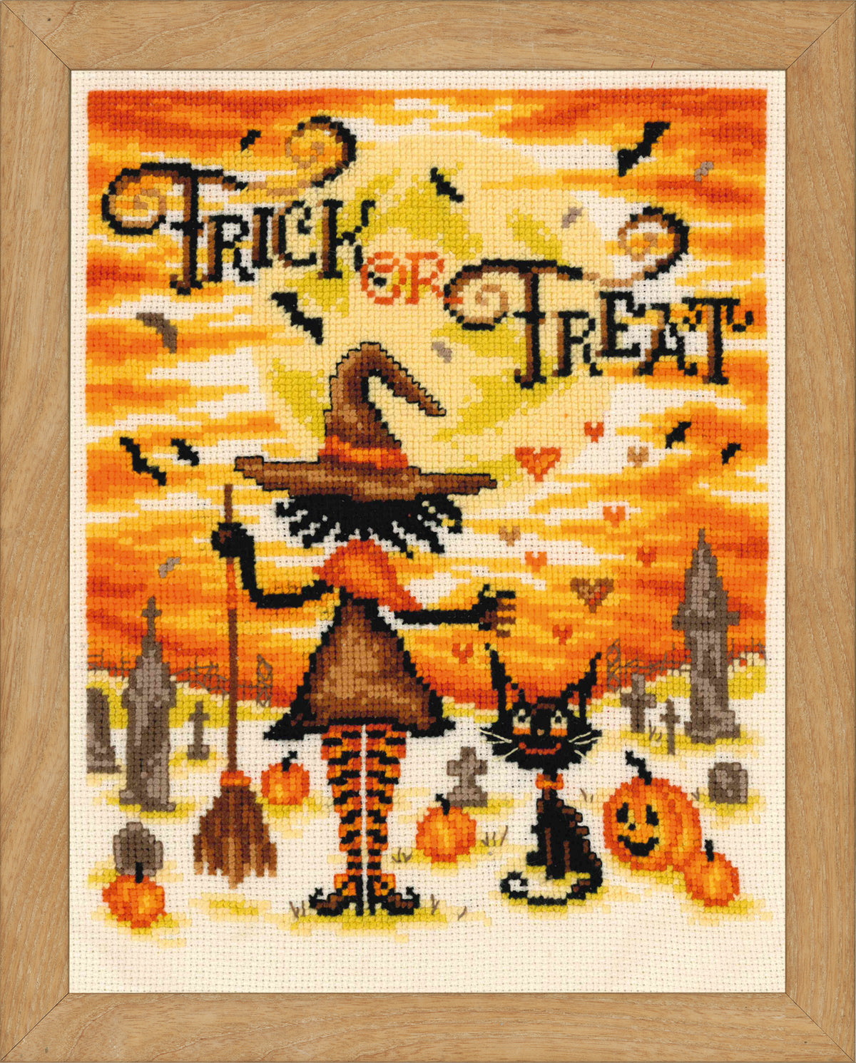 Vervaco Trick or Treat Halloween cross stitch kit design