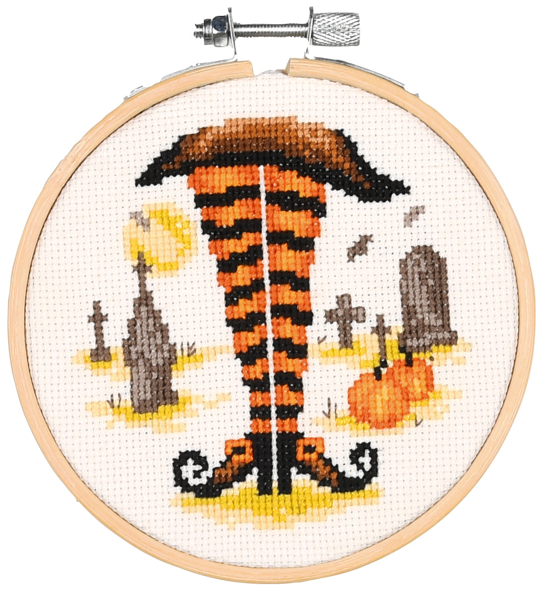 Three Vervaco miniature Halloween cross stitch designs