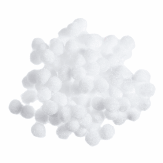 Trimits White Pom Poms - 7mm (Pack of 100)