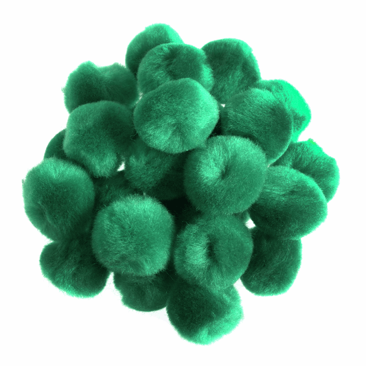 Trimits Green Pom Poms - 25mm (Pack of 100)