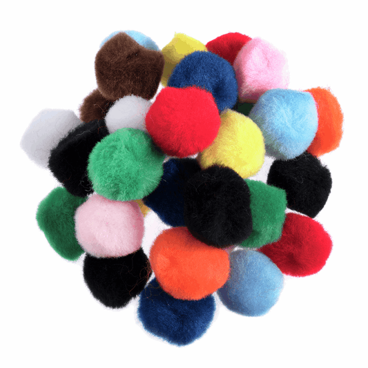 Trimits Multi-Colour Pom Poms - 25mm (Assorted Pack of 100)