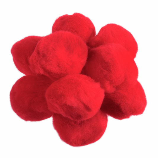 Trimits Red Pom Poms - 50mm (Pack of 25)