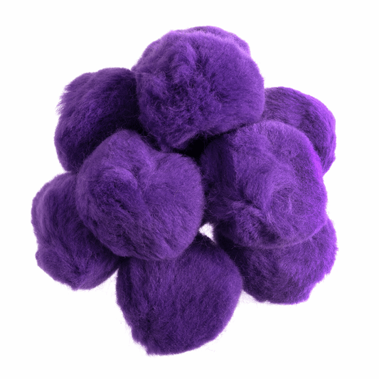 Trimits Purple Pom Poms - 50mm (Pack of 25)