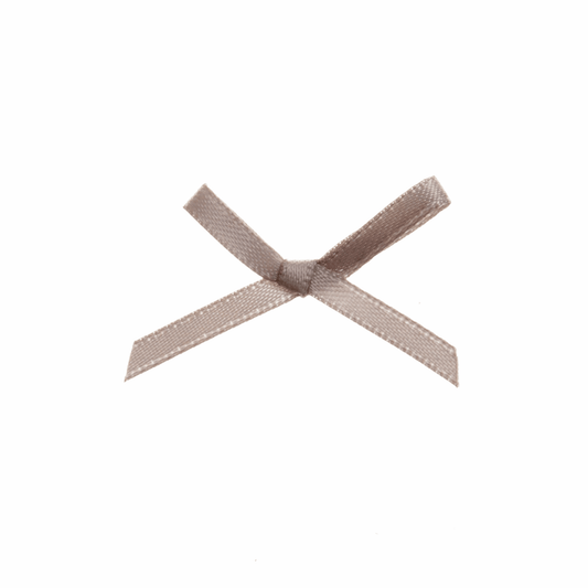Silver Grey Mini Satin Bow - 3mm (Pack of 100)