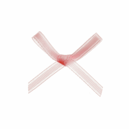 Pale Pink Mini Satin Bow - 3mm (Pack of 100)