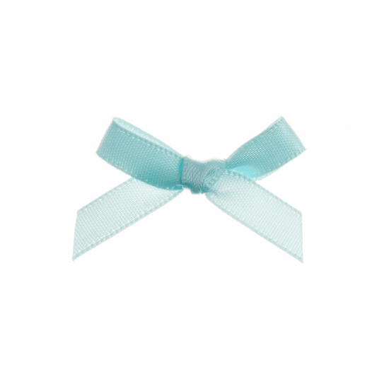 Light Blue Mini Satin Bow - 3mm (Pack of 100)