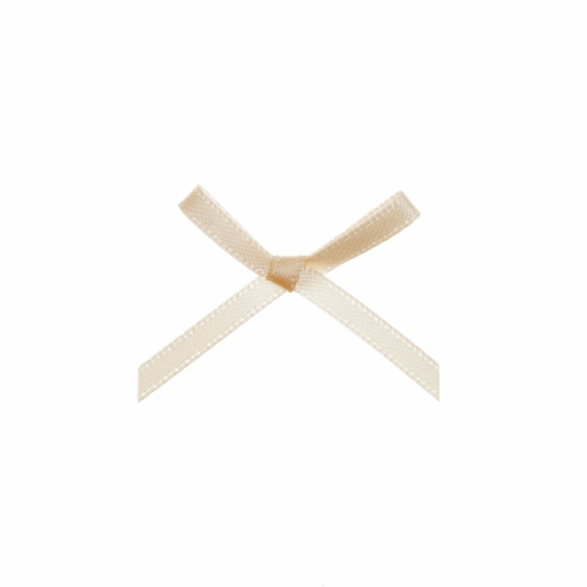 Cream Mini Satin Bow - 3mm (Pack of 100)