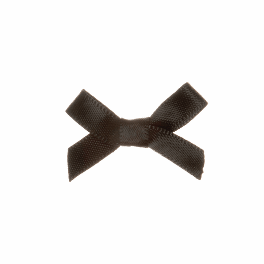 Black Satin Craft Bow - 7mm (Pack of 100)