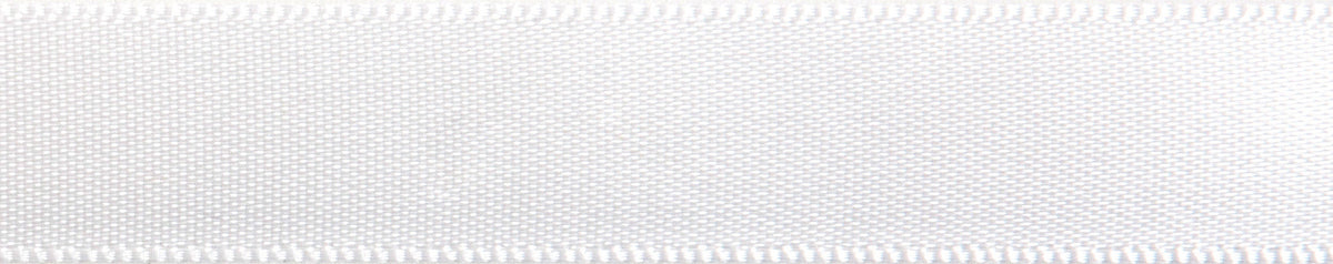 Reel of white 25mm satin ribbon