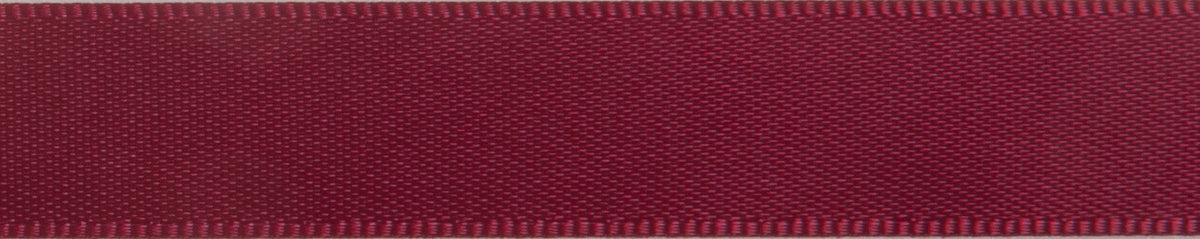 Reel of wine 25mm satin ribbon